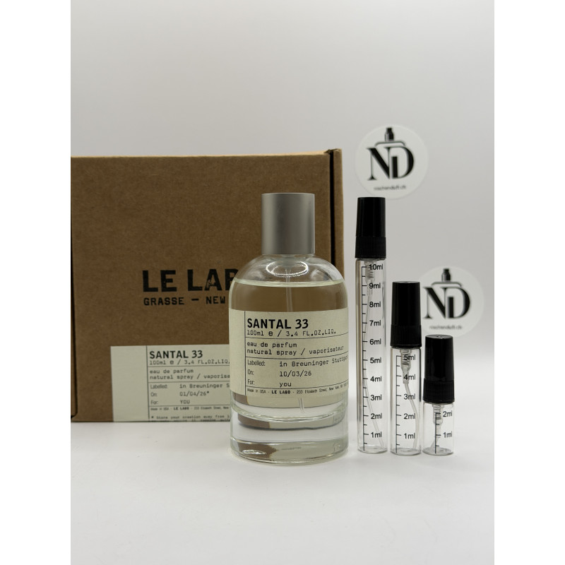Le Labo Santal 33 Duftprobe – Holzig & modern testen | nischenduft.ch