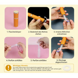 Parfumflakon 10 ml leer im weißen PU-Leder Etui | Nischenduft.ch