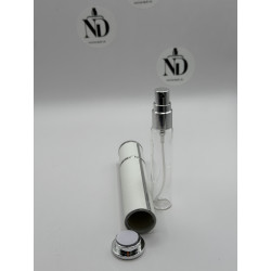 Parfumflakon 10 ml leer im weißen PU-Leder Etui | Nischenduft.ch