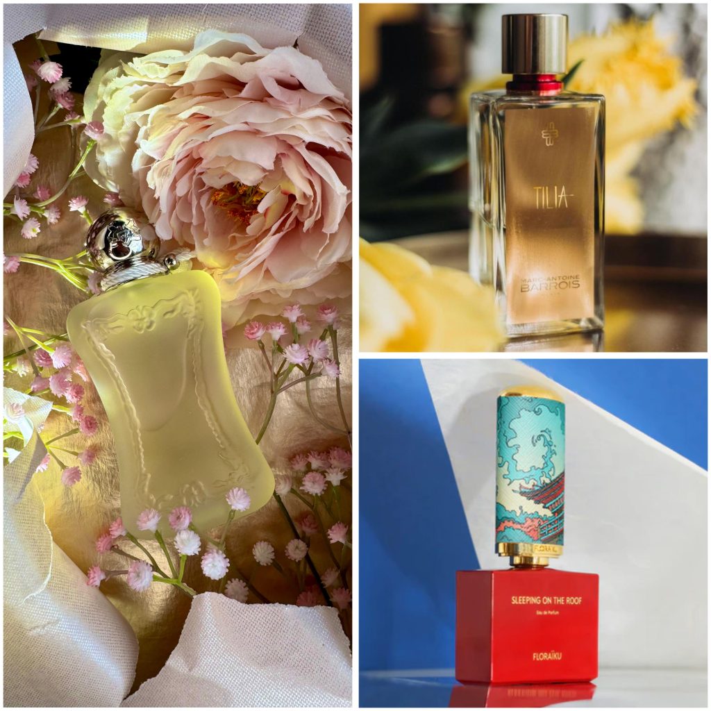Parfums De Marly Valaya, M-A Barrois Tilia, Floraiku Sleeping on the Roof