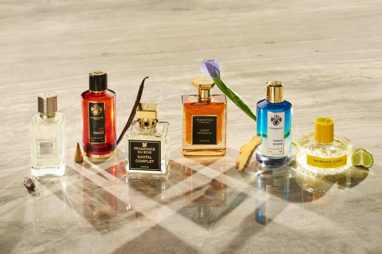 Auswahl exklusiver Nischenparfums und Luxusparfums verschiedener Marken